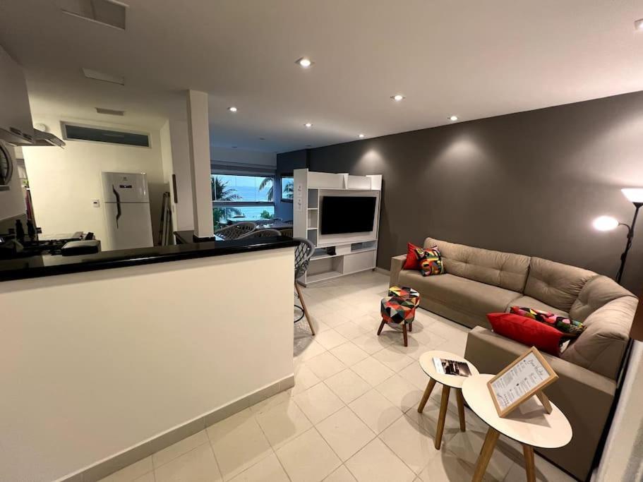 Apartamento Vista Para O Mar E Pe Na Areia Guarujá Buitenkant foto